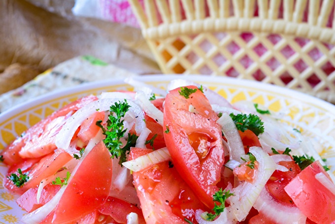 Uzbek salad with tomatoes
