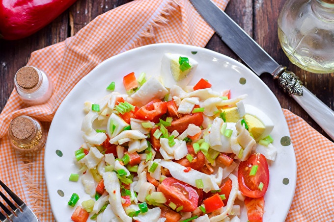 Салата от пипер калмари