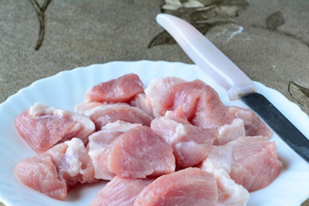 gesneden varkensvlees