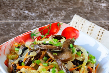 зеле с гъби