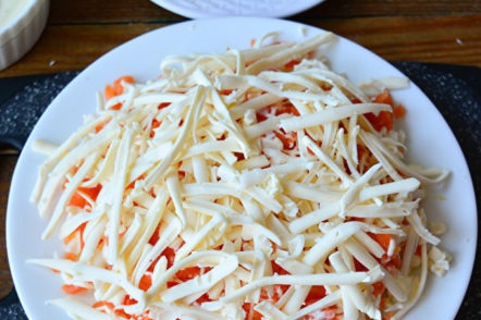 a layer of grated hard cheese