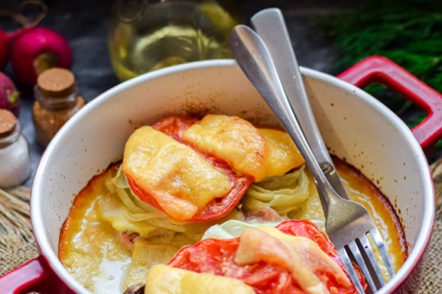 месо под кожено палто