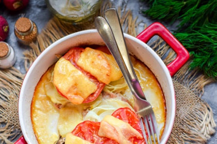 месо под кожено палто