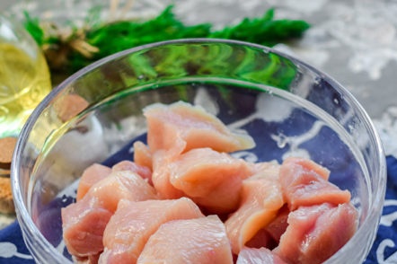 изрежете месото